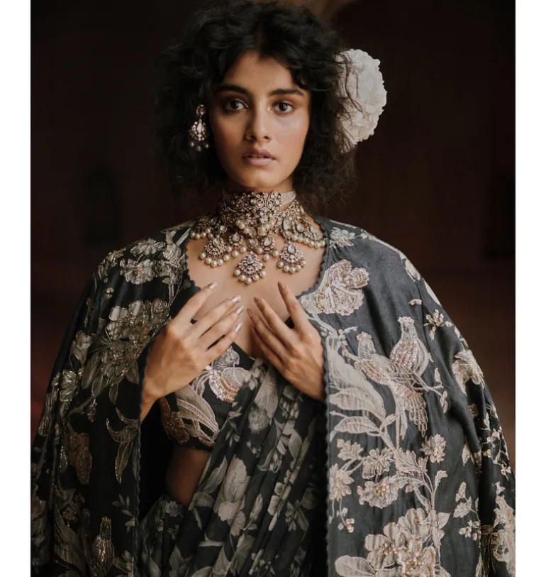 Enchanting Habitat Printed Sari Set