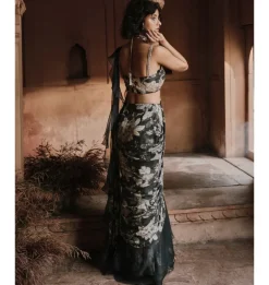 Enchanting Habitat Printed Sari Set