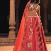 Ethereal Crimson Lehenga Set