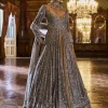 Falaknuma Gold Silver Tissue Jacket Lehenga Set