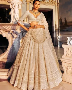 Falaknuma Ivory Pearl Lehenga Set