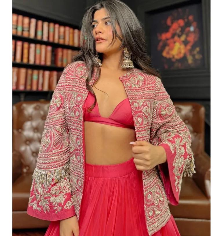 Farasha Pink Jacket Set