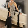 Fiori Black Pearl Sharara Set