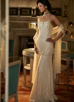 Fiori Ivory Pearl Sharara Set