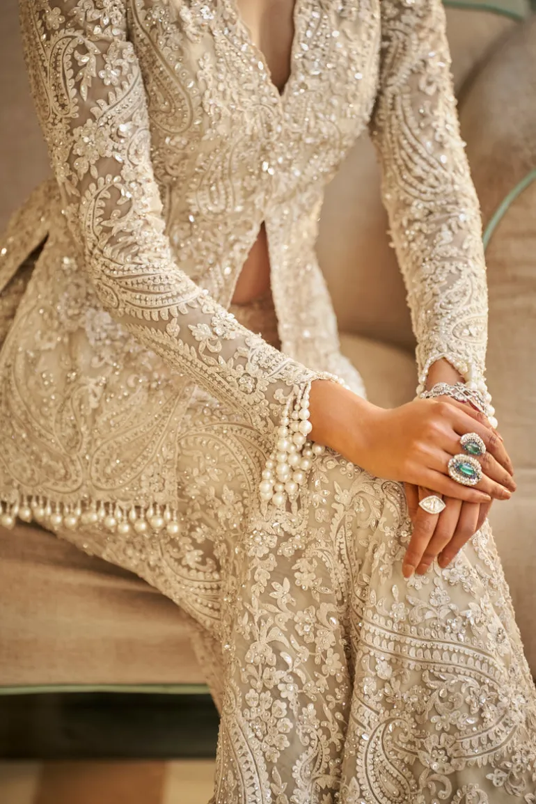 Fiori Nude Paisley Sharara Set