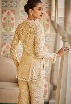 Fiori Nude Paisley Sharara Set