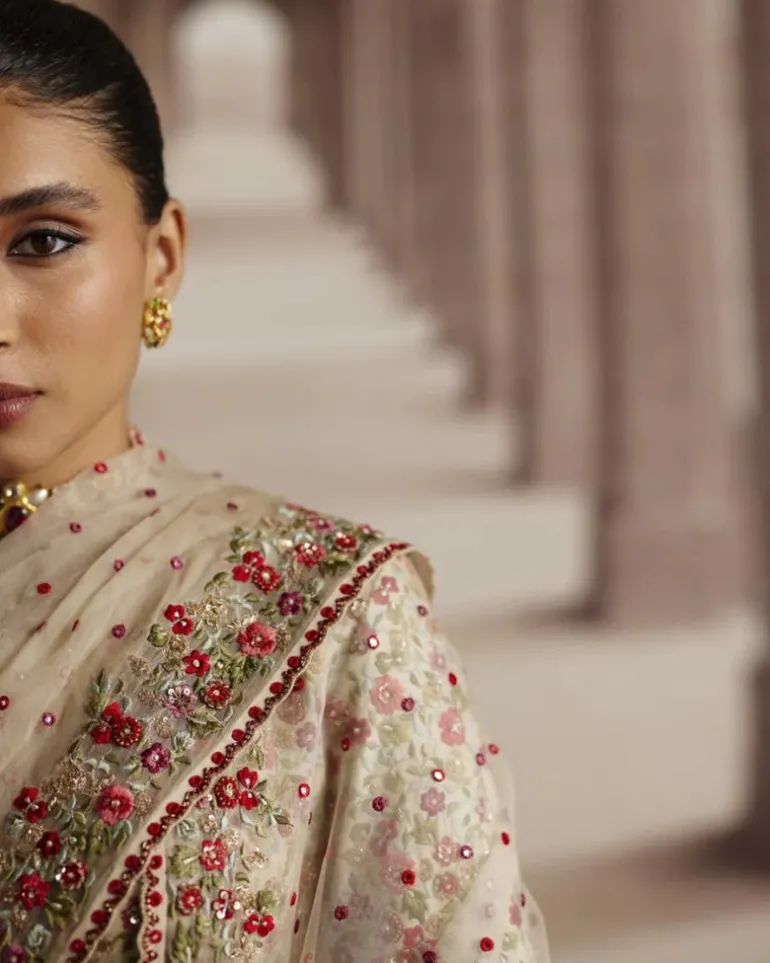 Floral Threadwork Lehenga