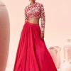 Fuchsia Retro Lehenga Set