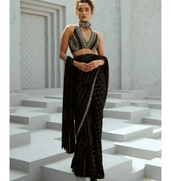 Galaxy Pre Drape Sari Set