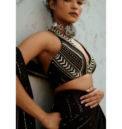 Galaxy Pre Drape Sari Set