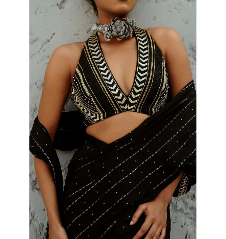 Galaxy Pre Drape Sari Set