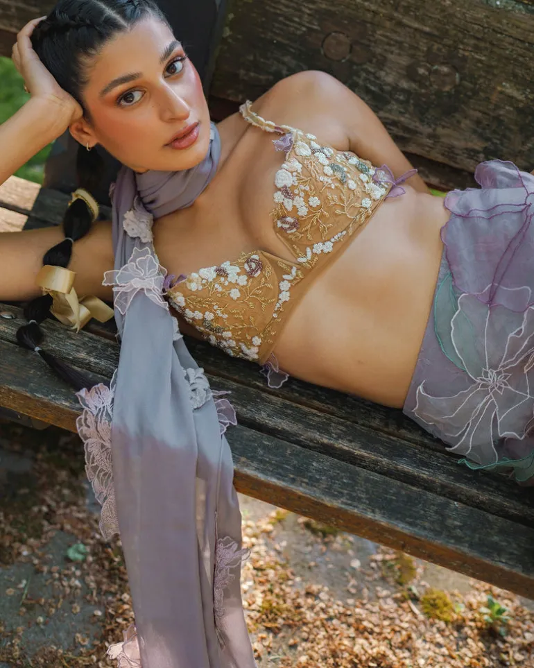 Garden Of Time Sari Set