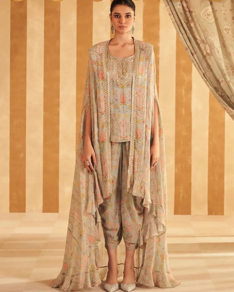 Gil Kurta Cape Set