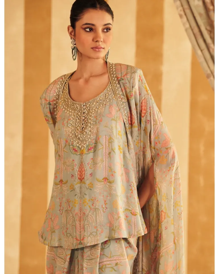 Gil Kurta Cape Set