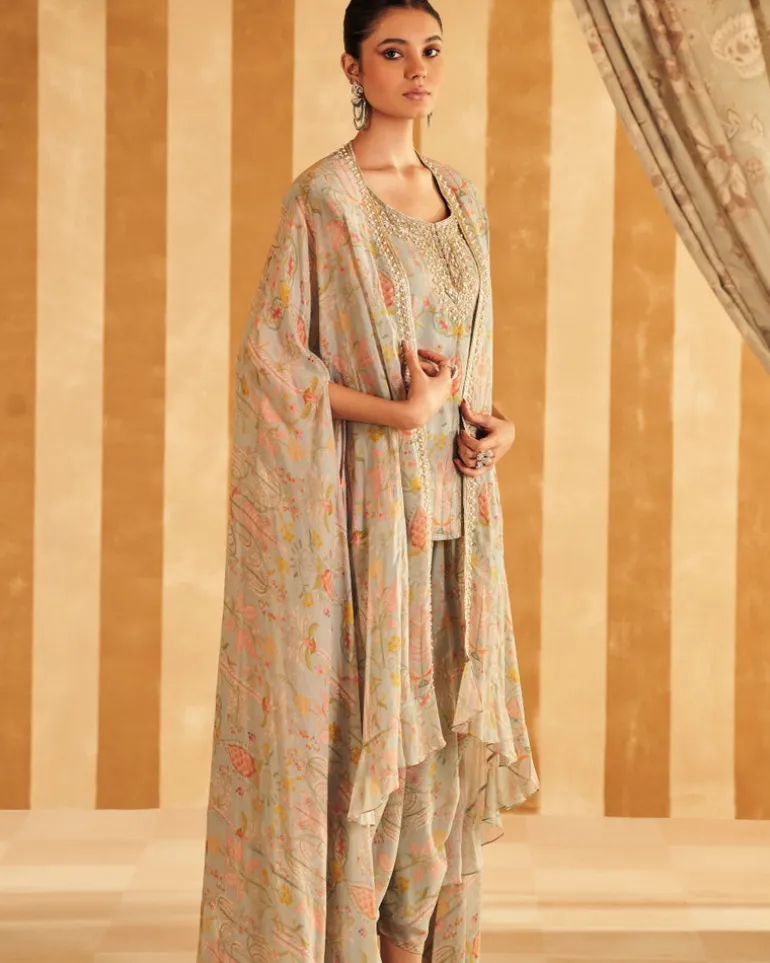 Gil Kurta Cape Set