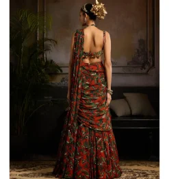 Golden Harvest Draped Sari Set