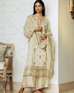 Gota And Mirror Work Banarasi Kurta