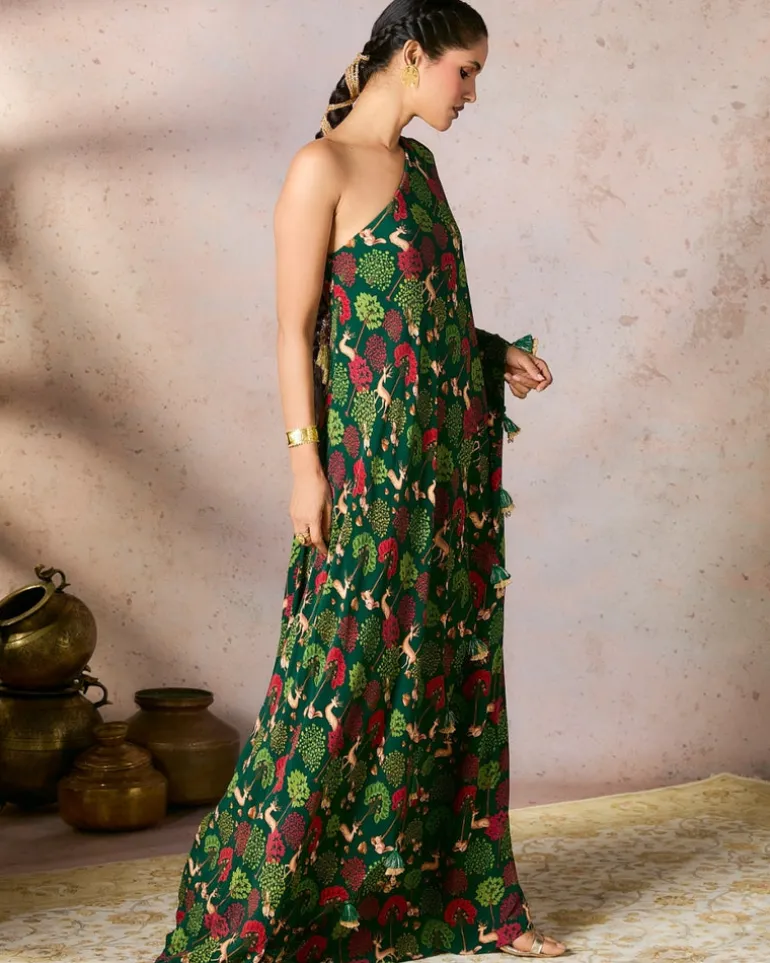 Green Midnight Maze Dress