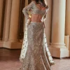 Grey Fit And Flare Lehenga Set
