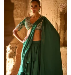 Gulbargh Pre-Draped Sari Set