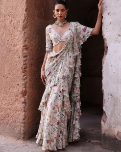 Hayami Pre- Draped Sari Set