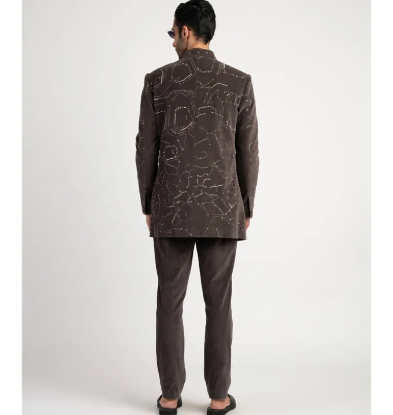 Honey Velvet Bandhgala