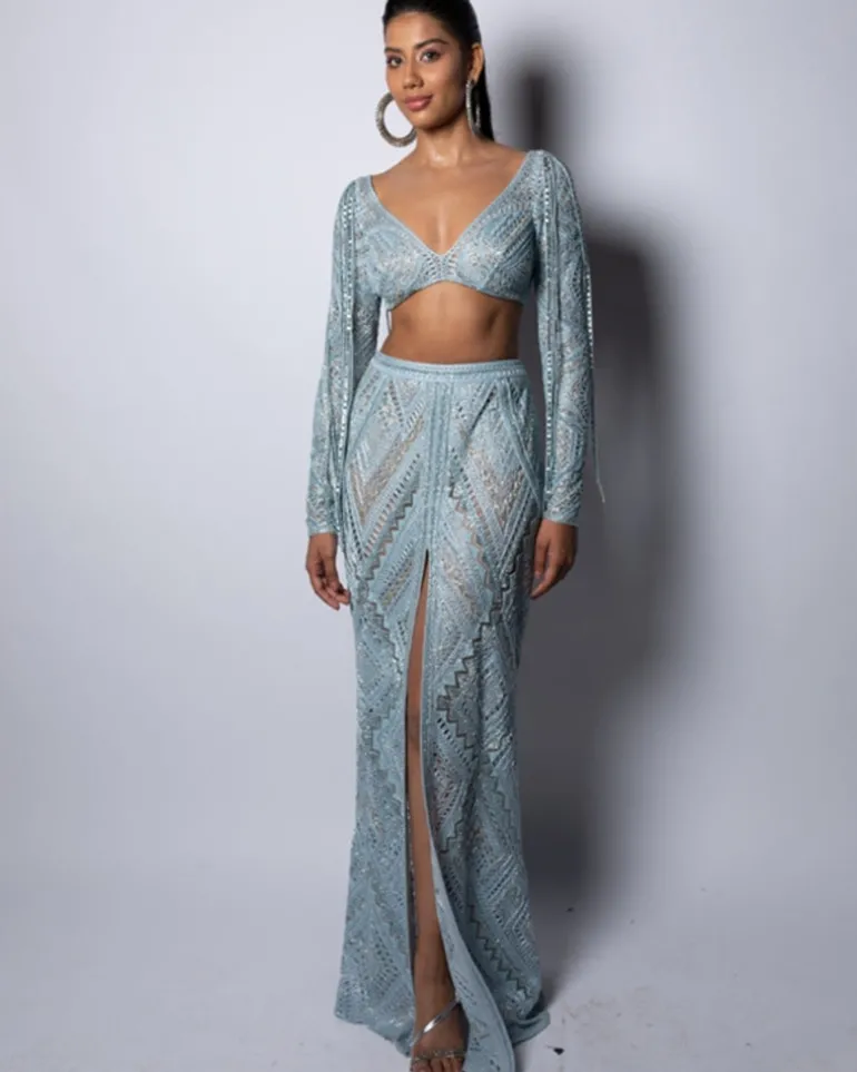 Ice Deep Blue Nina Skirt Set
