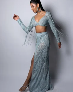 Ice Deep Blue Nina Skirt Set