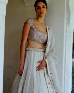 Ivory & Blush Lehenga Set