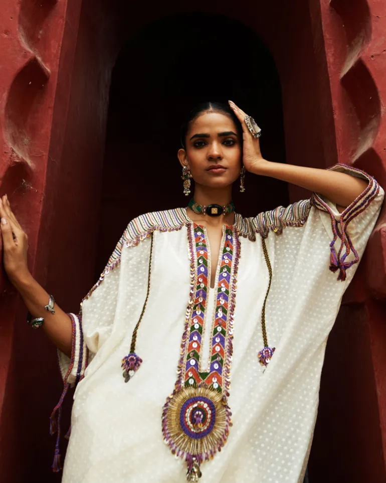 Ivory Breezy Kaftan Kurta Set