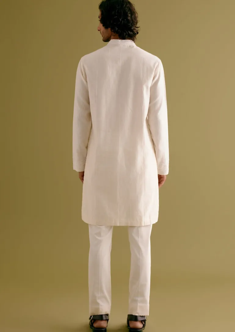 Ivory Dori Embroidered Kurta Set