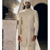 Ivory Dori Embroidered Sherwani Set