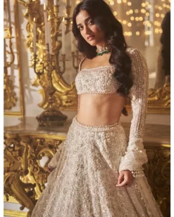 Ivory Floral Lehenga Set