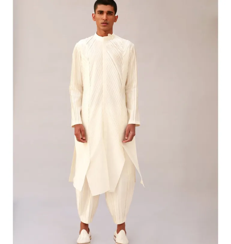 Ivory Geometric Kurta Set