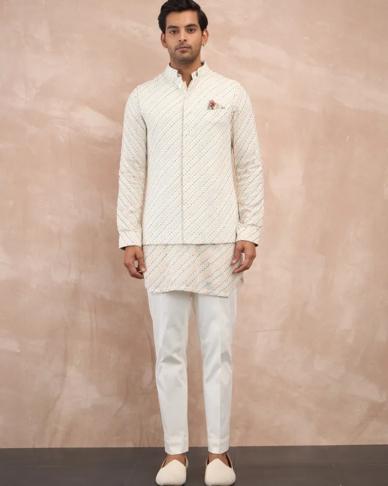 Ivory Nerds Kora Nehru Jacket Set