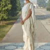 Ivory Off-Shoulder Top With Loose Pant Set