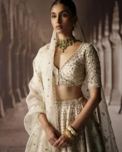 Ivory Panel Lehenga