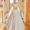 Ivory Pearl Drop Scallop Lehenga Set