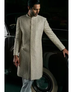 Ivory Pearl Sherwani Set