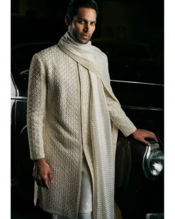 Ivory Pearl Sherwani Set