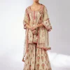 Ivory Prachi Peplum Gharara Set
