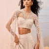 Ivory Thread Embroidered Lehenga Set