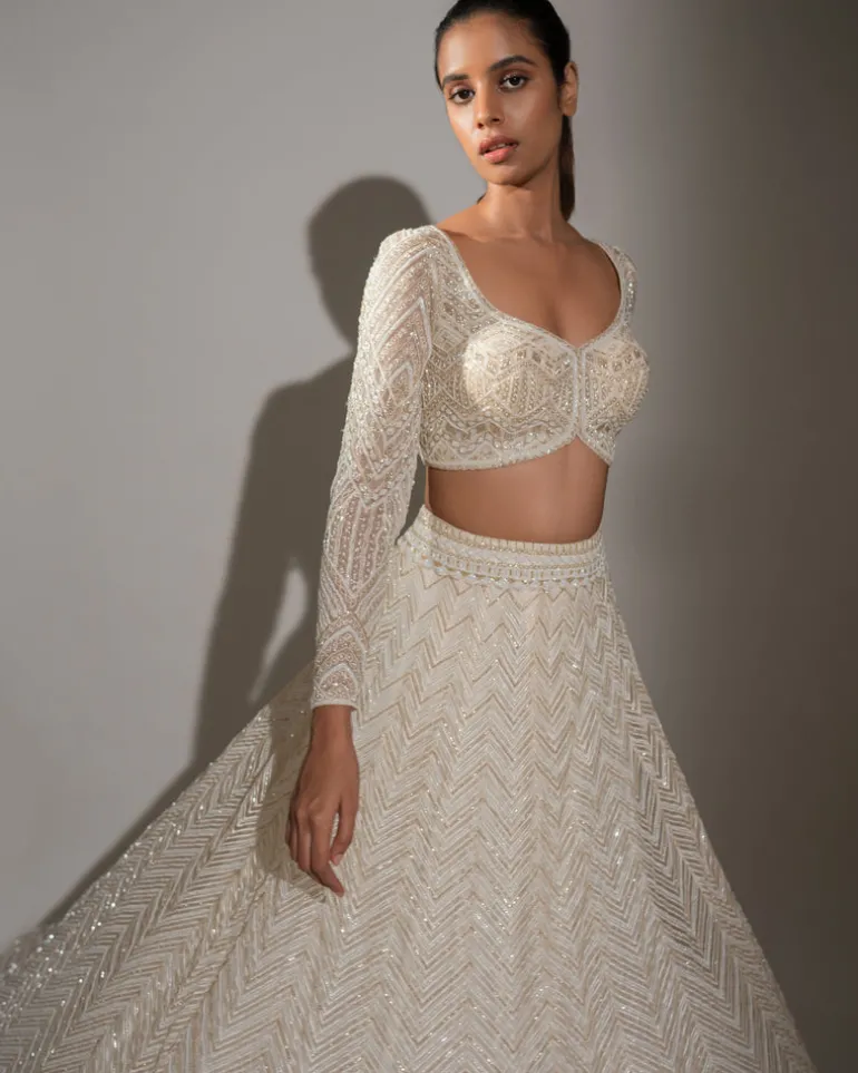 Ivory Vera Lehenga Set