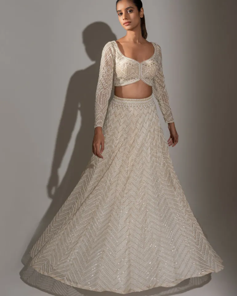 Ivory Vera Lehenga Set