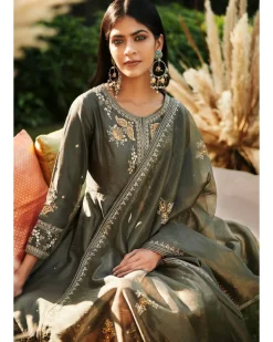 Jade Green Floral Sharara Set