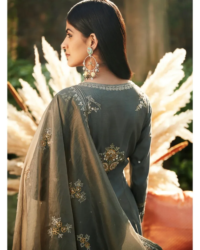 Jade Green Floral Sharara Set