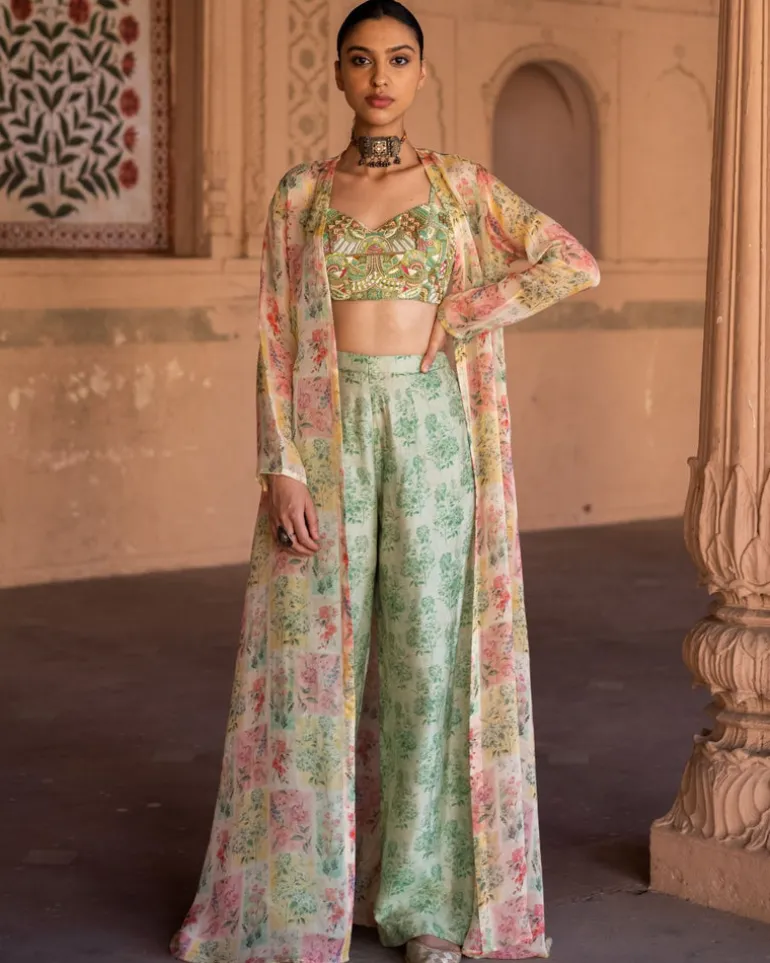 Jasmine Crop Top And Cape Set