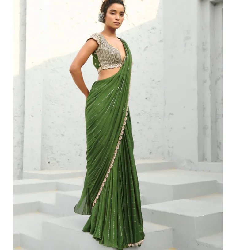 Juliet Pre-Draped Sari Set