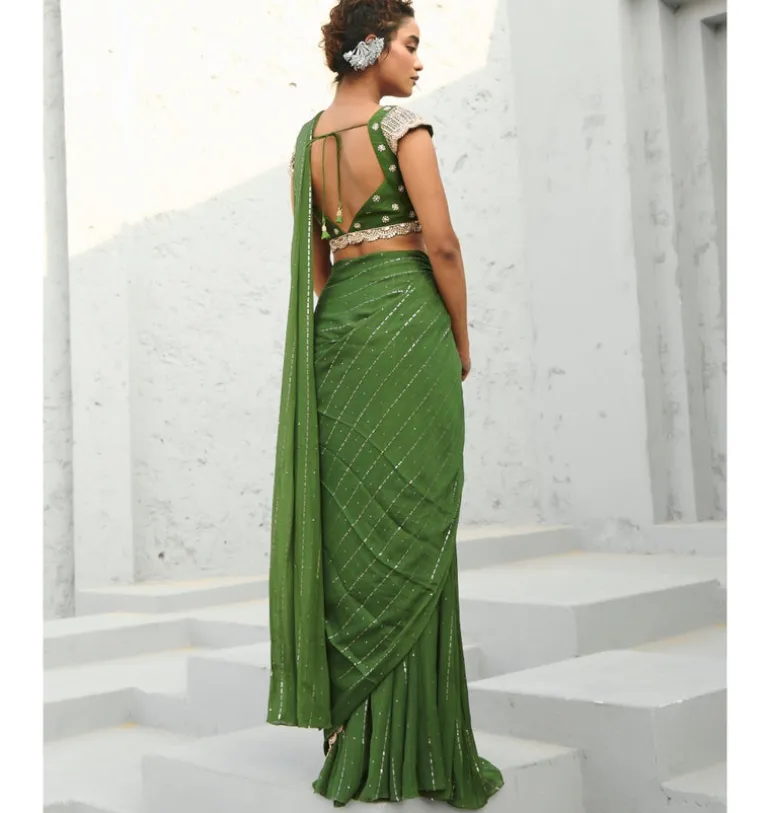 Juliet Pre-Draped Sari Set