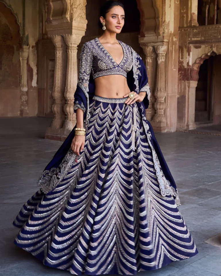 Juno Bleu Lehenga Set